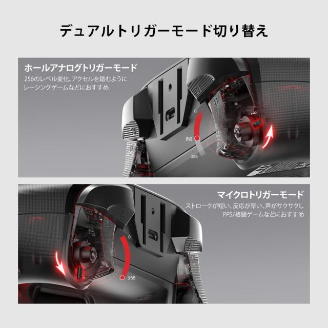 GameSir Cyclone2 ゲーミングコントローラー 1000HZ 有線無線 Switch PC Steam対応 ホワイト_4