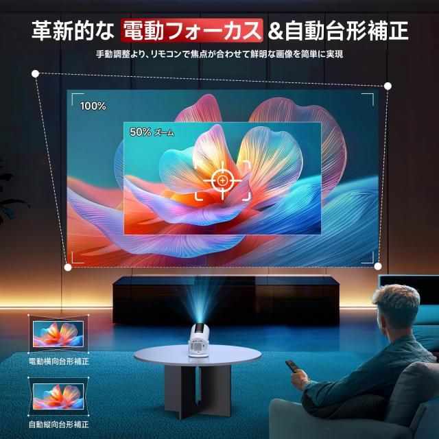 令和6年10月最新Android TV・電動フォーカス・210°回転】JOWLURK