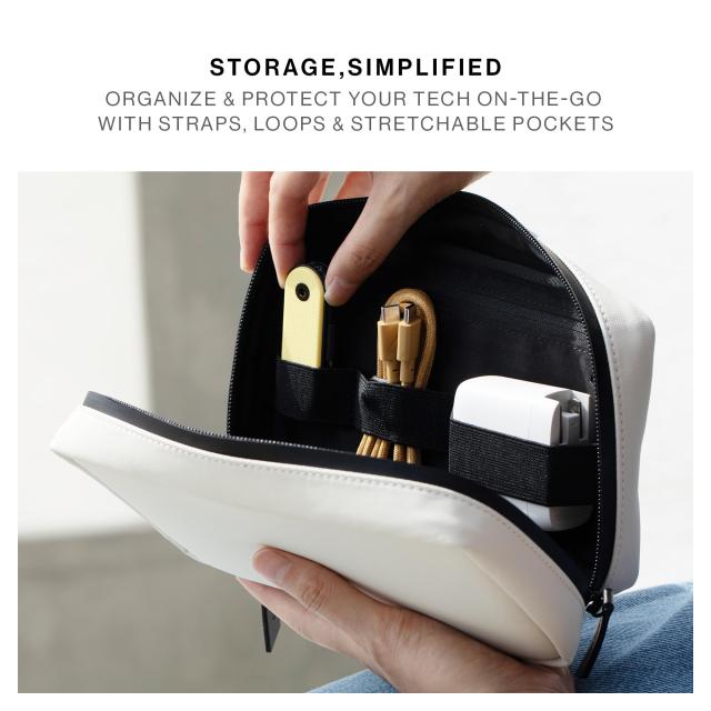 Native Union Stow Organizer ？ ガジェットポーチ プレミアム トラベル テック キット 出張 旅行用 耐久性のあるキャンバス製 ？ ケーブル_5