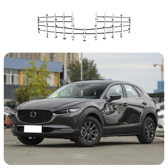 ZUNEIGUNG 新型 マツダ CX-30 DM系 に適合センター グリル モール フロントグリルカバー リム ドレスアップ パネル カーアクセサリーMAZD
