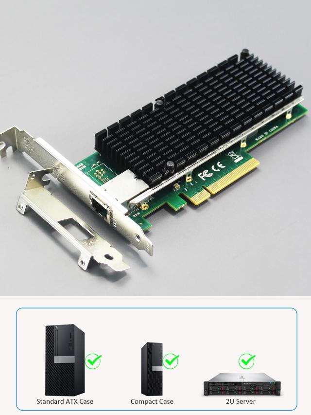 GLOTRENDS ST7215 10Gb RJ45 LAN カード、Intel X540 コントローラ、PCIE 2.1 X8 インターフェース、Mac OS非対応_4