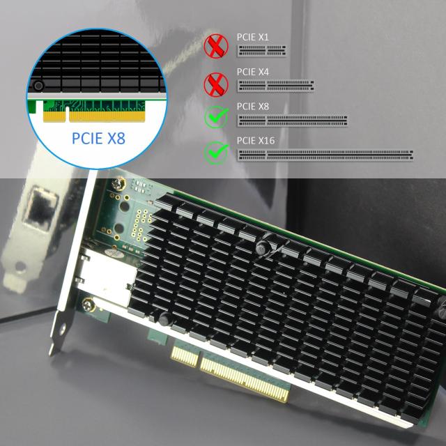 GLOTRENDS ST7215 10Gb RJ45 LAN カード、Intel X540 コントローラ、PCIE 2.1 X8 インターフェース、Mac OS非対応_5