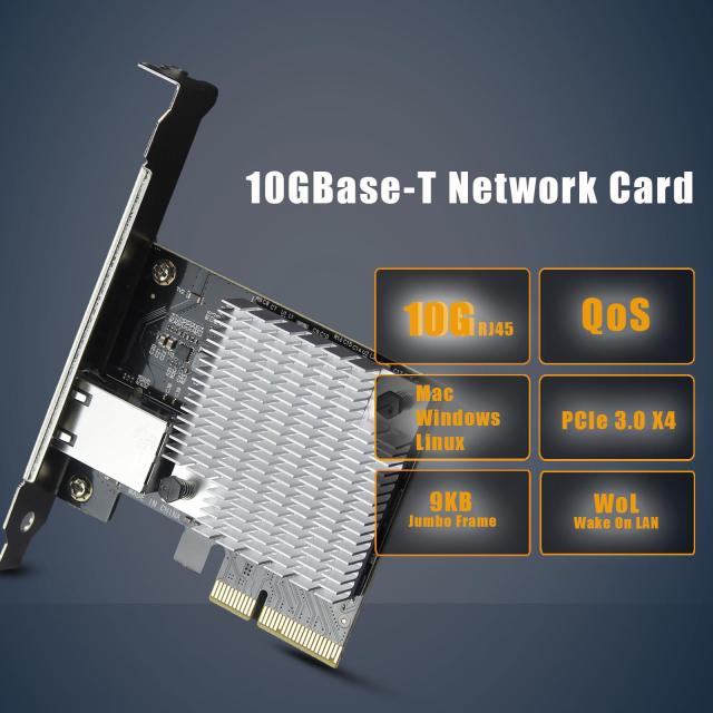 GLOTRENDS ST7357 10Gb RJ45 LAN カード、Marvell AQtion AQC107 コントローラ、PCIE 3.0 X4 インターフェース、MAC OS/Windows/Linux/ES_1