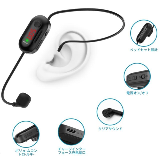 Giecy 拡声器 無線電話拡声器 無線電話拡声器 携帯型 小型メガホン30W USB microSD 相応う 拡声器ハンズフリー 有線と無線電話UHFマイ