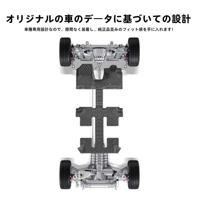 LUCKEASY ホンダ 新型 フリード GT系 6人乗り 専用 3Dフロアマット フロアマット ガソリン車のみ対応 (FREED GT1 GT2 GT3 GT4 R6.6-現行)_6
