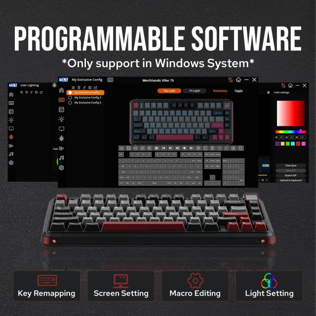 2024新登場】MechLands Vibe75 75%ワイヤレスゲーミングキーボード