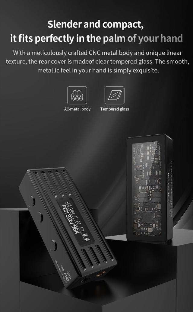 TRN TE Pro 小型アンプ DAC スマホ AMP 【ハイレゾ対応】 32bit/768kHz DSD256 チップCS43198 イヤホンアンプ ポータブル ヘッドホンアン_6