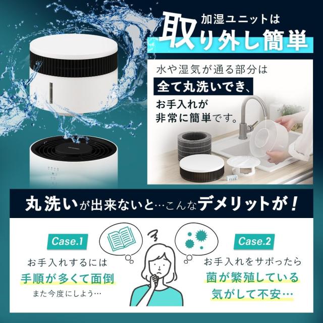 【Amazon.co.jp限定】アイリスオーヤマ 空気清浄機 加湿機能付き 10畳 加湿空気清浄機 加湿器 気化式 清潔 丸洗い 上から給水 消臭 除菌_3