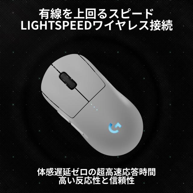 Logicool G PRO 2 LIGHTSPEED 44K DPI ワイヤレス ゲーミングマウス G-PPD-002XWL-WH 軽量 80g LIGHTFORCE ハイブリッドスイッチ HERO2_4