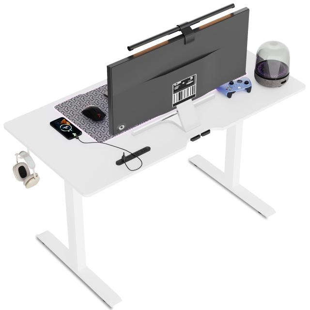 ゲーミングデスク 電動 昇降式デスク USB×コンセント付き メモリー機能 ☆