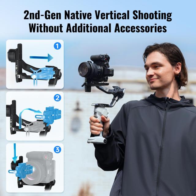 公式旗艦店]ZHIYUN CINEPEER Crane 4E ジンバルカメラ 3軸