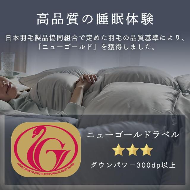 アイリスプラザ 羽毛布団 ホワイトダックダウン80％ ダブル 羽毛パワーアップ加工済 ホワイトダックダウンをリッチに配合 自宅洗濯OK お_2