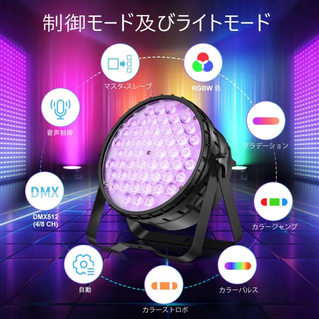 BETOPPER 54x4W 4 in 1 RGBW LEDステージライトCRI/RA＞92撮影録画舞台照明5000 Lmスポットライト調光ディスコライトパーライトdj disco l_1