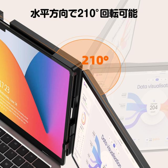2K ノートパソコン デュアルディスプレイ Newsoul 14インチ デュアル