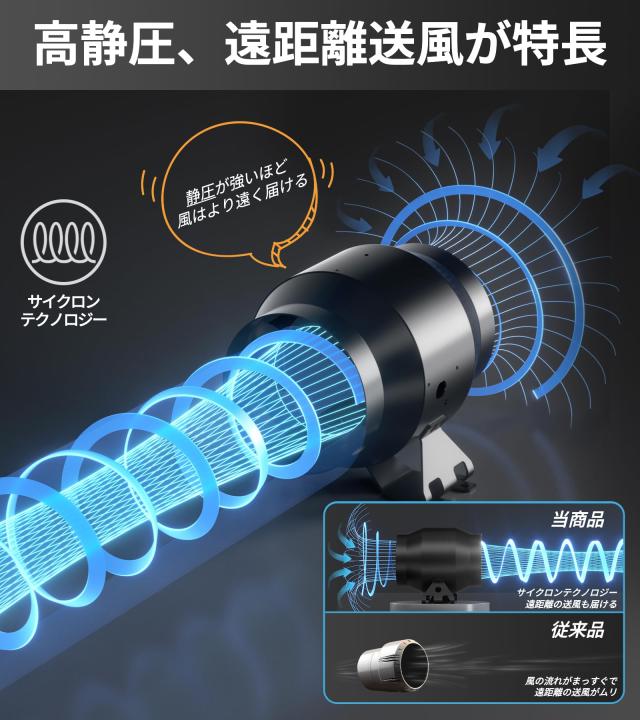 Hon＆Guan ダクトファン 200mm 強力 1411m？/h【インボイス制度登録店