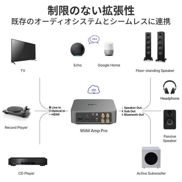直輸入品】WiiM Amp Pro：マルチルームストリーミングアンプ | Google