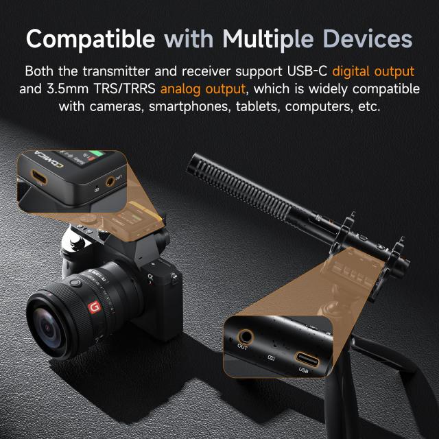 comica VM40 ワイヤレスガンマイク【32BIT内部収録】 Amazon | ワイヤレスマイクcomica VM40 COMBO 2人用ビデオガンマイク