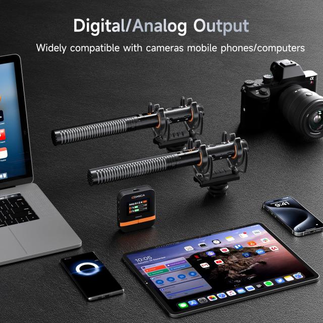 ワイヤレスマイクcomica VM40 COMBO 2人用ビデオガンマイク【32BIT