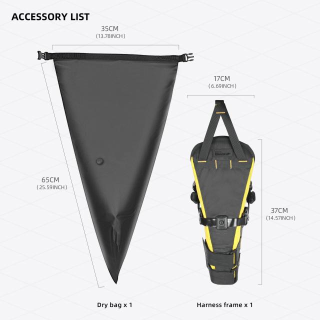Rhinowalk 防水自転車サドルバッグ 大容量 自転車バッグ シート下バッグ 2.1L 防雨 マウンテンバイク ロードバイク シートバッグ 自転車