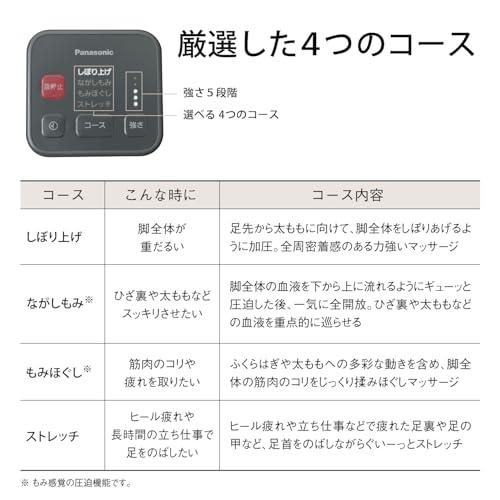 パナソニック エアーマッサージャー はくだけキュッとリフレ おまかせAI レッグリフレ ダークグレー EW-RA192-H_9