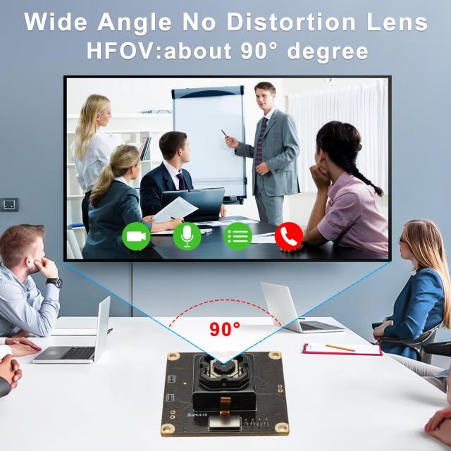 ELP USB カメラ 手ぶれ補正 オートフォーカス USB カメラモジュール 4K 車両カメラ IBIS 安定化 11MP USB カメラ 90 度歪みなしレンズ付の通販は