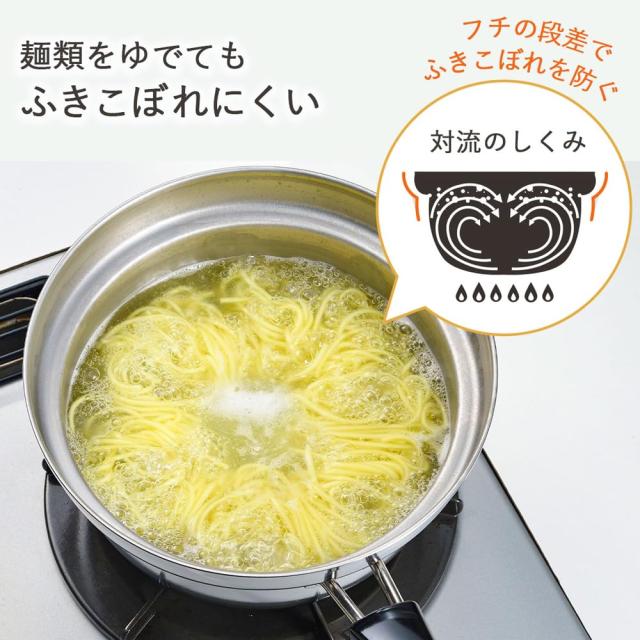 下村企販 ふきこぼれにくい鍋 片手鍋 20cm 【日本製