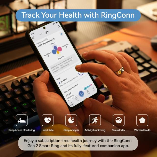 RingConn Gen 2 スマートリング｜アプリ購読不要、まずサイジングキットでサイズ確認、バッテリー持続最長12日、睡眠・心拍・ストレス・_3