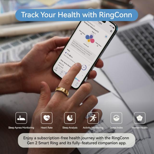 RingConn Gen 2 スマートリング｜アプリ購読不要、まずサイジングキットでサイズ確認、バッテリー持続最長12日、睡眠・心拍・ストレス・_3