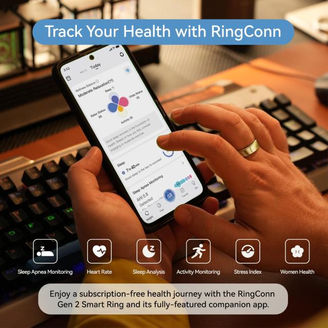RingConn Gen 2 スマートリング｜アプリ購読不要、まずサイジングキットでサイズ確認、バッテリー持続最長12日、睡眠・心拍・ストレス・_3