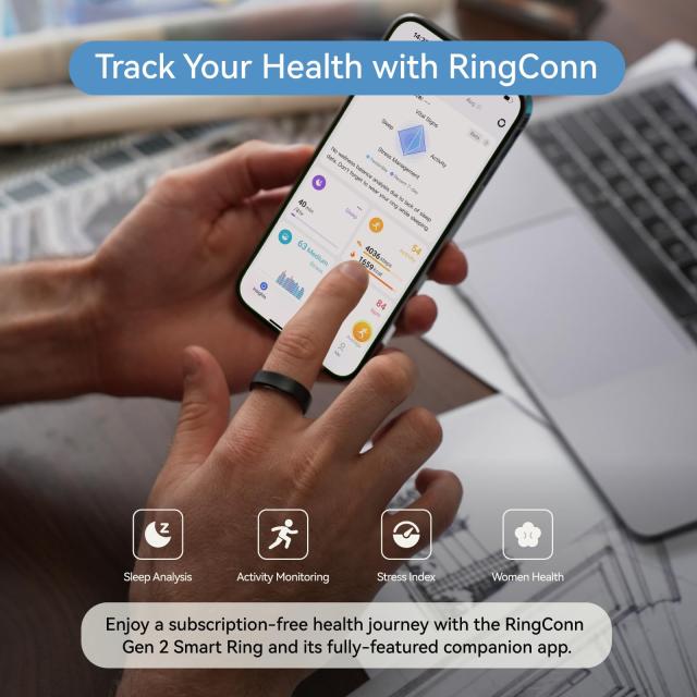 RingConn Gen 2 スマートリング｜アプリ購読不要、まずサイジングキットでサイズ確認、バッテリー持続最長12日、睡眠・心拍・ストレス・_2