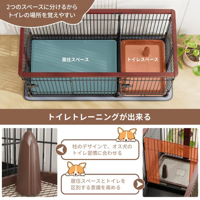 犬 ケージ 犬 ゲージ 幅146×奥行68×高さ70cm 小中 Amazon | Petnniko 犬 ケージ 犬 ゲージ 幅146×奥行68×高さ70cm