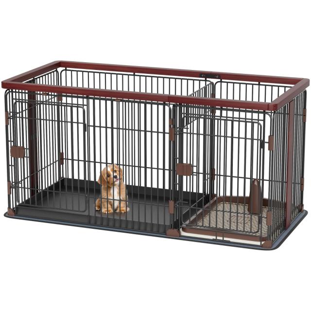 犬 ケージ 犬 ゲージ 幅146×奥行68×高さ70cm 小中 Amazon | Petnniko 犬 ケージ 犬 ゲージ 犬ゲージ 幅146×奥行68