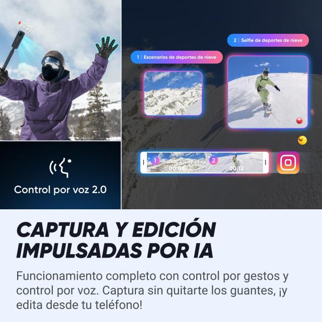 Insta360 X4-8K防水360度アクションカメラ、ウェアラブルカメラ、4K 