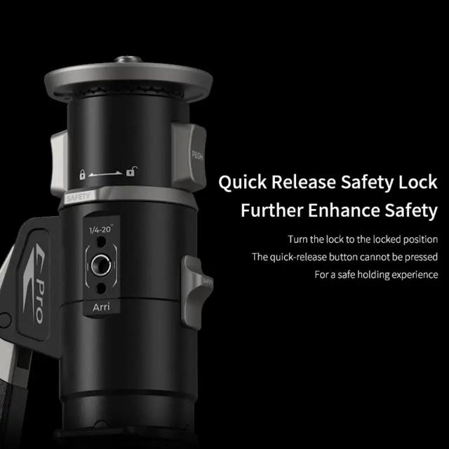 YC Onion Pineta Pro ペダルベース付きカーボンファイバー一脚、DSRLカメラジンバル用1/4インチ3/8インチネジ付き、安全荷重10kg（ジンバ