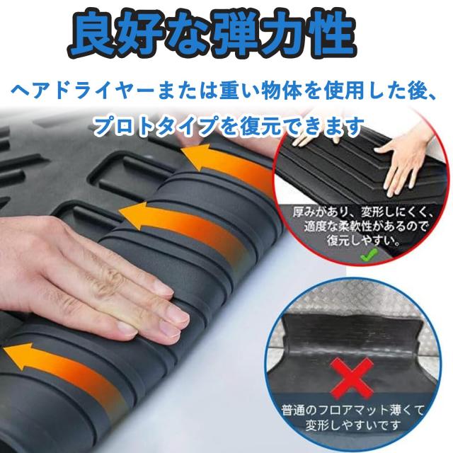 スズキ との互換性あり 新型 ジムニー 5ドア フロアマット 3Dカーマット 車専用 フロアマット 立体カーマット TPE材質 耐汚れ 耐摩擦 抗_4