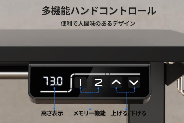 Anovara 昇降デスク 電動 昇降式デスク 電動昇降デスク 幅120cm 奥行