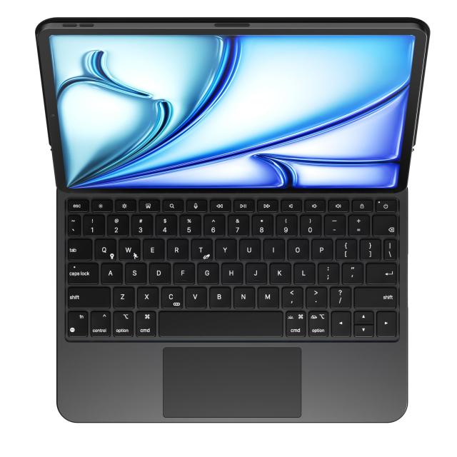doqo iPad Air 11 iPad Pro 11インチ用 キーボードケース マルチトラックパッド バックライト ブラック_7