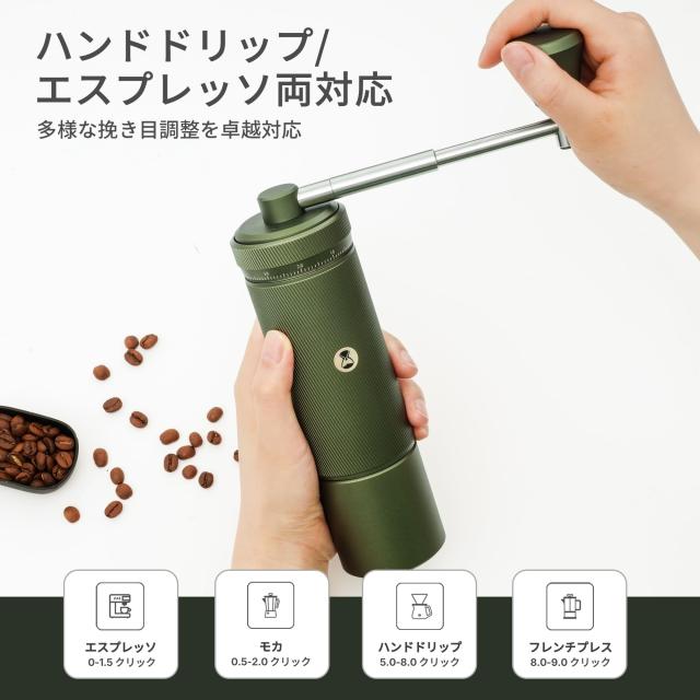 TIMEMORE Chestnut S3 手挽きコーヒーミル タイムモア コーヒーミル 手動 ホッパー容量30g 全金属製 外ダイヤル式 S2C 890臼刃搭載 簡単_5