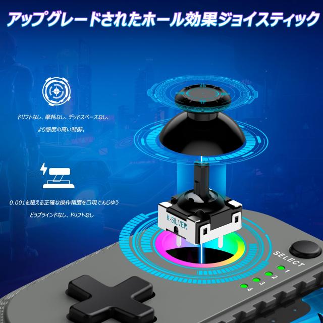 スマホコントローラー- iPhone/Androidに対応、ケースサポート、RGB