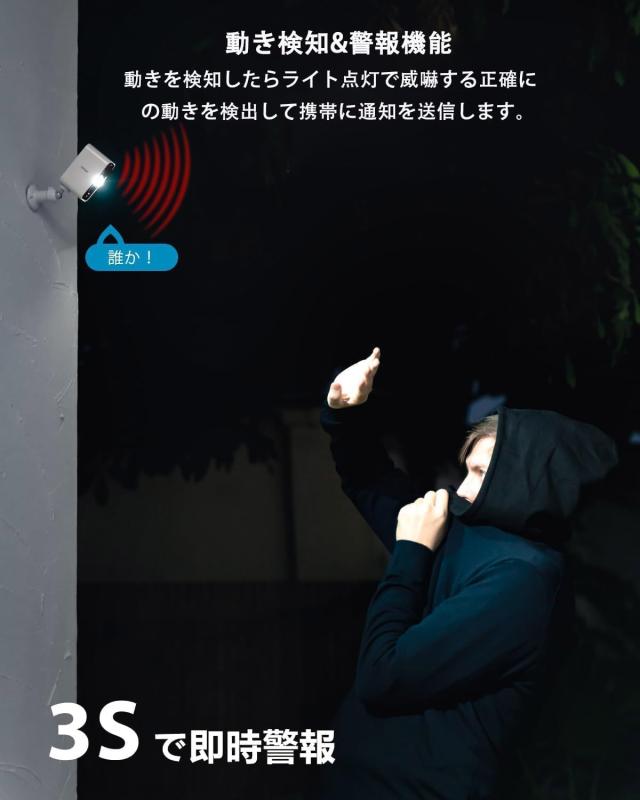 高証拠能力500万画素・電源＆配線不要・BCバネルで発電効率20%向上