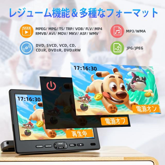 DESOBRY ヘッドレストモニター 【2台セット】 10.1インチ スロットイン