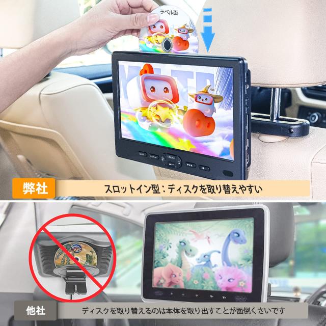 DESOBRY ヘッドレストモニター 【2台セット】 10.1インチ スロットイン