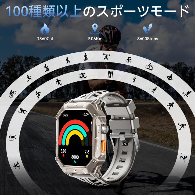 OUKITELスマートウォッチBT80、1000mAhバッテリーは30日間持続、防水