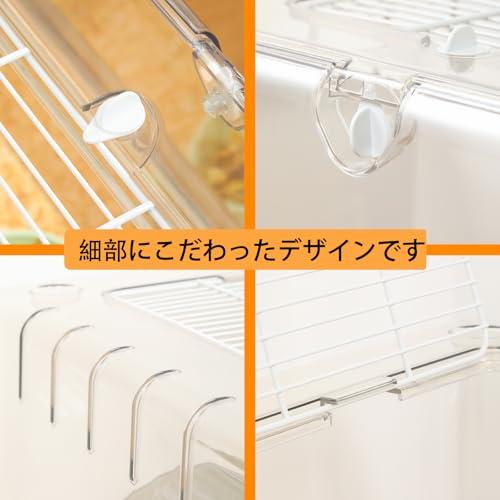 Ruexueの大型ハムスターケージ、完全に透明で視認性が良く、耐摩耗性と
