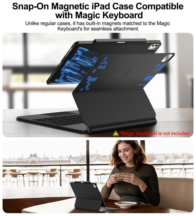 Matekxy iPad Pro 13インチ ケース M4 2024専用 マジックキーボードに