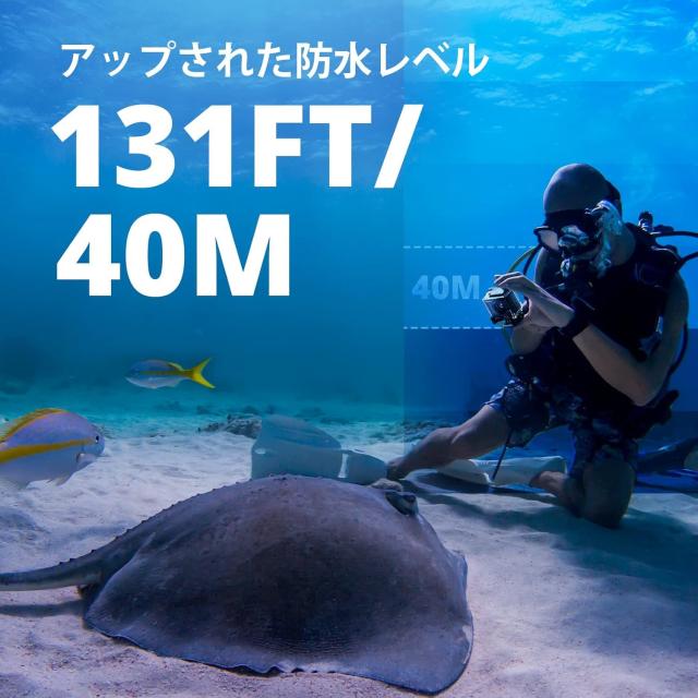 AKASO アクションカメラ 4K 20MP解像度 タッチパネル式 デュアルカメラ 128GB SDカート付属 40M防水 水中カメラ EIS手ぶれ補正 外部マイ_3