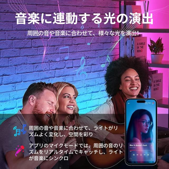 LEDテープライト LEDテープ 10M【2024年最新 RGB1600万色 アプリ＋