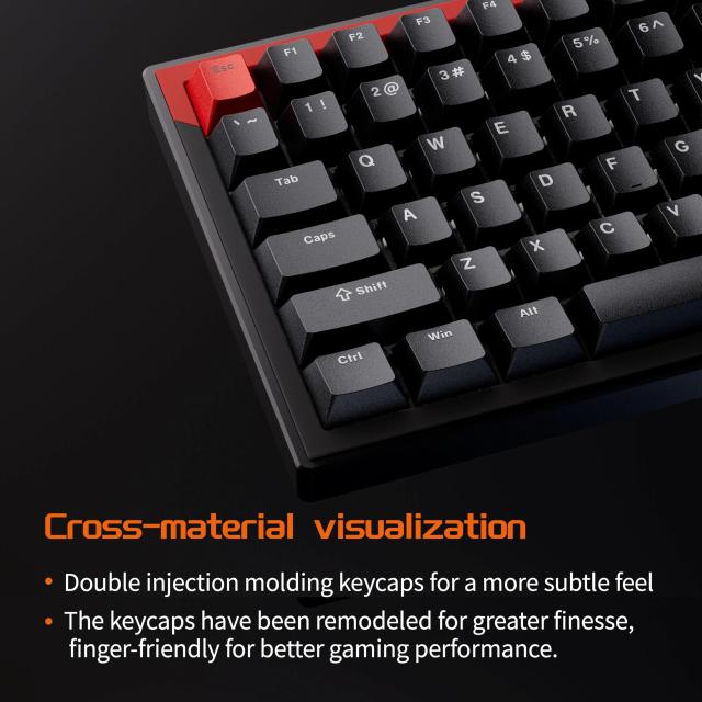 DrunkDeer G75 ラピッドトリガーキーボード eスポーツゲーミングキーボード 磁気スイッチ 調整可能なアクチュエーション デュアルトリガ_5