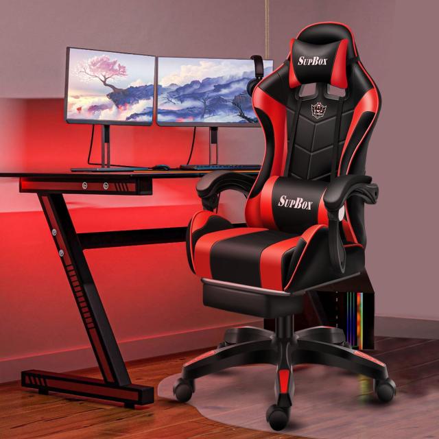 ゲーミングチェア オフィス テレワーク デスク オットマン リクライニング機能 ゲーミングチェア おしゃれ リクライニング オフィスチェア