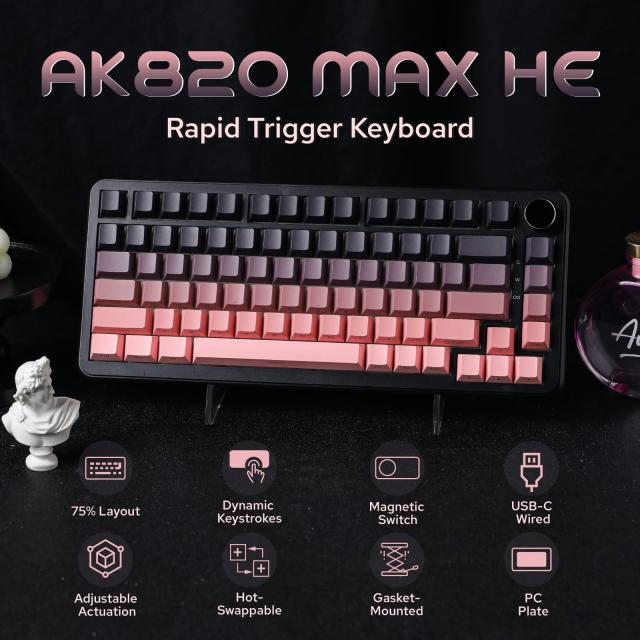 MechLands AJAZZ AK820 ホール効果ゲーミングキーボード アクチュエーション調整可能 8KHzポーリングレート_1